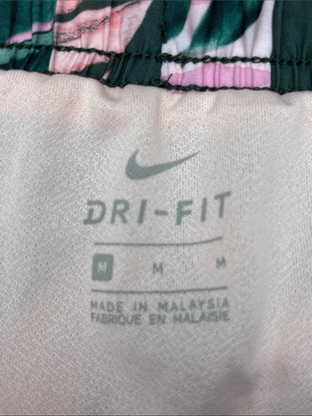 NIKE | Tropical Floral Pink Green Dri-FIT Tempo Running Track Shorts | Size M